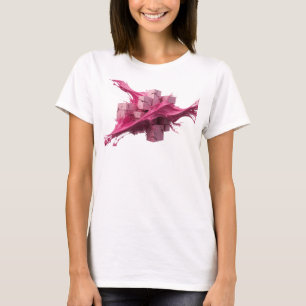 Camisa Personalizada Cubos Abstratos Rosa Divertid