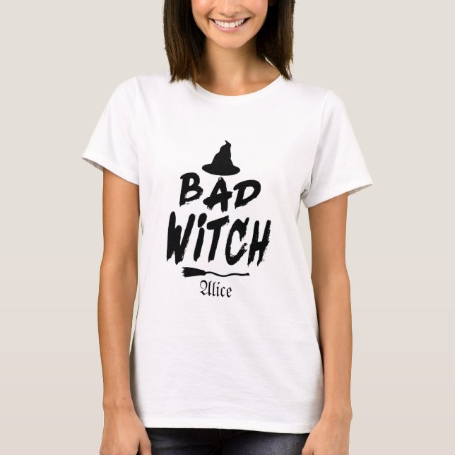 Camisa personalizada da Bruxa Má, Bruxa de Hallowe (Frente)