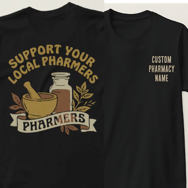 Camisa Personalizada da Equipe da Farmácia, Apoie  (Criador carregado)
