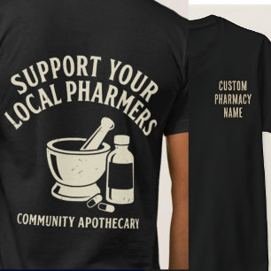 Camisa Personalizada da Equipe de Farmácia, Apoie 