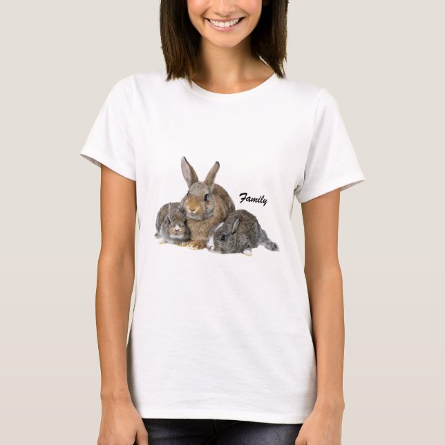 Camisa Personalizada Da Família Bunny (Frente)