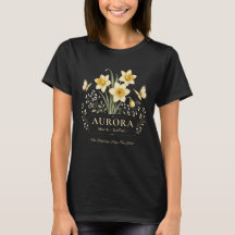 Camisa Personalizada da Flor de Nascimento Borbole