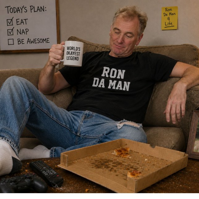 Camisa Personalizada 'Da Man' com Nome Engraçado P (Criador carregado)