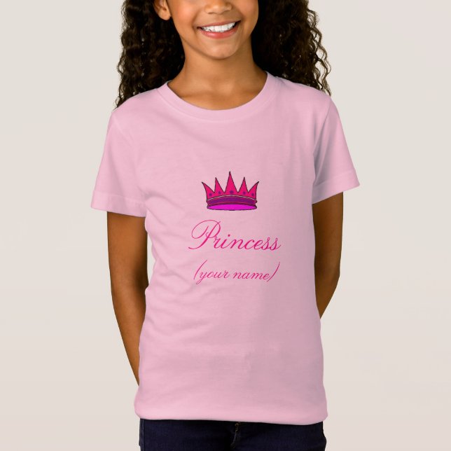 Camisa personalizada da princesa (coroa (Frente)