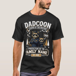 Camisa Personalizada Dadcoon Família Guaxinim Pai