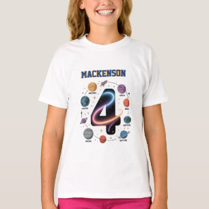 Camisa personalizada de aniversário de 4 anos com