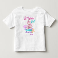 Camisa personalizada de aniversário de unicórnio a