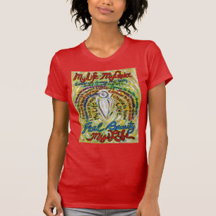 Camisa Personalizada de Arte Anjo Branco do cancer