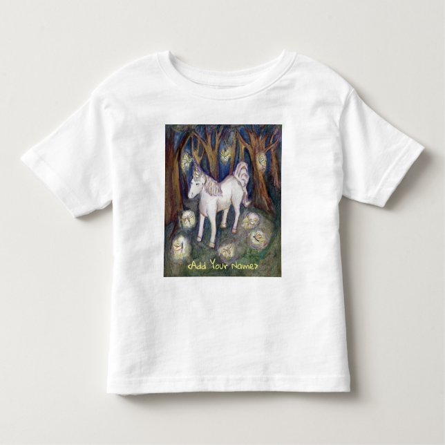 Camisa Personalizada De Arte Fada Unicorn Forest F (Frente)