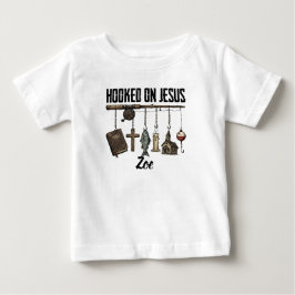 Camisa Personalizada de Bebê Preso a Jesus