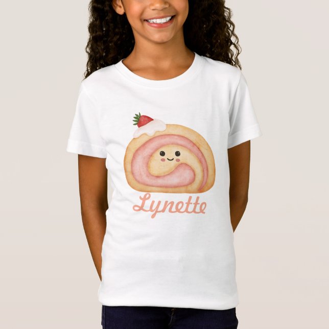 Camisa Personalizada de Bolo de Morango para Crian (Frente)