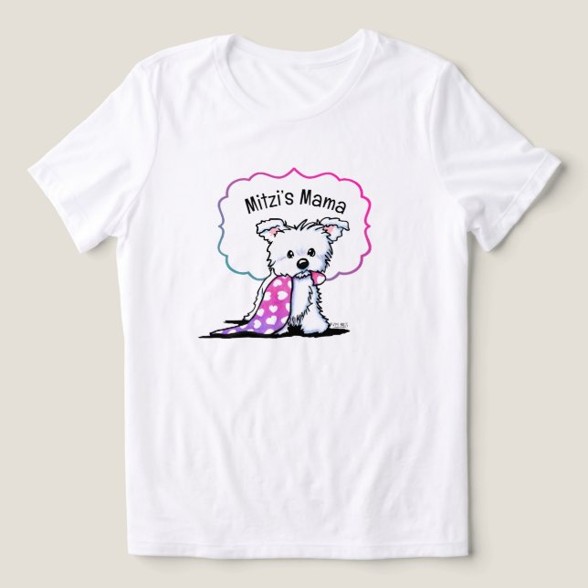 Camisa Personalizada de Cachorrinho Branco Fofinho (Design frontal)