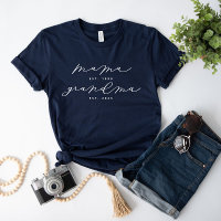 Camisa Personalizada de Caligrafia Mama/Avó