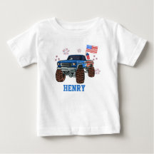 Camisa Personalizada de Caminhão Monstro Patriótic