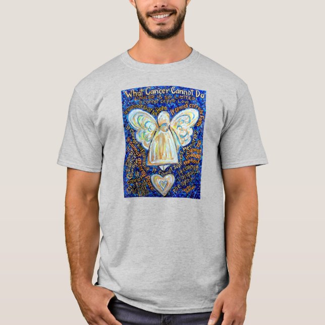 Camisa personalizada de Cancer azul e Dourada Ange (Frente)