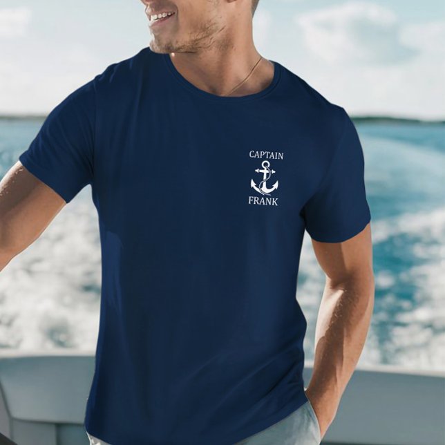 Camisa Personalizada de Capitão, Camisa com Âncora (Criador carregado)