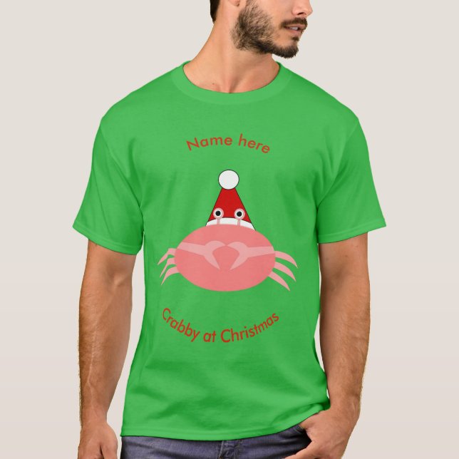 Camisa Personalizada De Caranguejo De Natal (Frente)