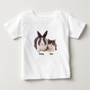 Camisa Personalizada de Coelho e Gato