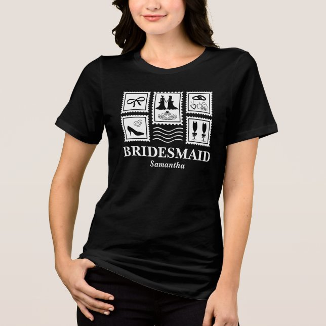 Camisa Personalizada de Colagem de Carimbo de Dama (Frente)