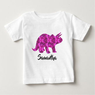 Camisa Personalizada De Dinossauro Rosa Brilhante