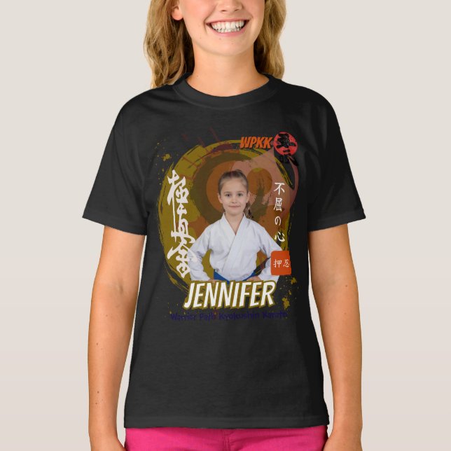 Camisa Personalizada de Equipe de Kyokushin Menina (Frente)