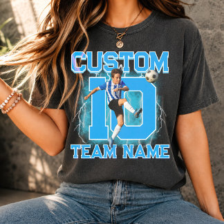 Camisa personalizada de futebol, número personaliz