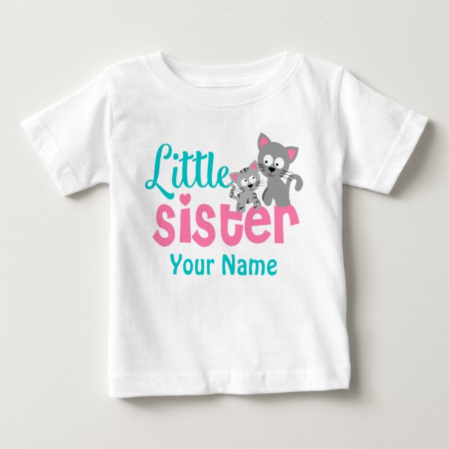 Camisa Personalizada de Gatinha Irmã (Frente)