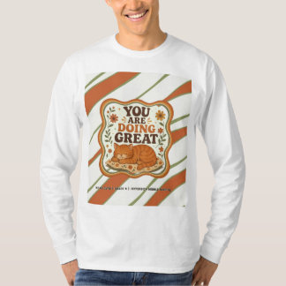 Camisa Personalizada de Gato Laranja Listrado para