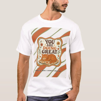 Camisa Personalizada de Gato Laranja Listrado para