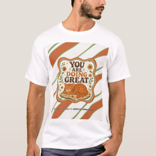 Camisa Personalizada de Gato Laranja Listrado para