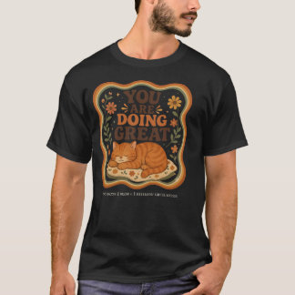 Camisa Personalizada de Gato Laranja para Ensino M