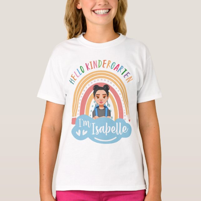 Camisa Personalizada de Jardim de Infância para Cr (Frente)