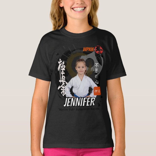Camisa Personalizada de Kyokushin para Meninas com (Frente)