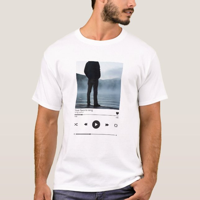 Camisa Personalizada De Nome Da Música, Camisa De  (Frente)