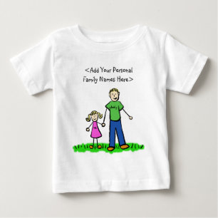 Camisa Personalizada de Pai Familiar e Arte Filha