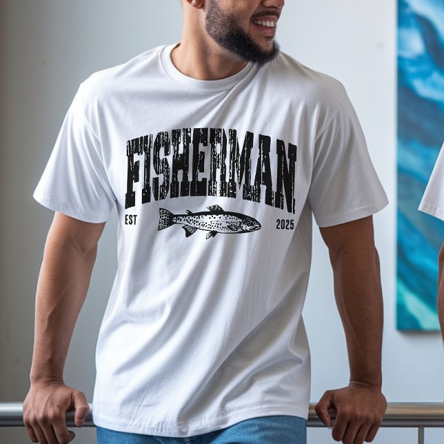 Camisa Personalizada de Pescador, Presente de Pesc (Fisherman shirt, fisherman sweatshirt, fishing gift, fishers gift, outdoor fishing shirt for dad,)
