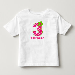 Camisa Personalizada de Ponto Verde e Rosa anivers