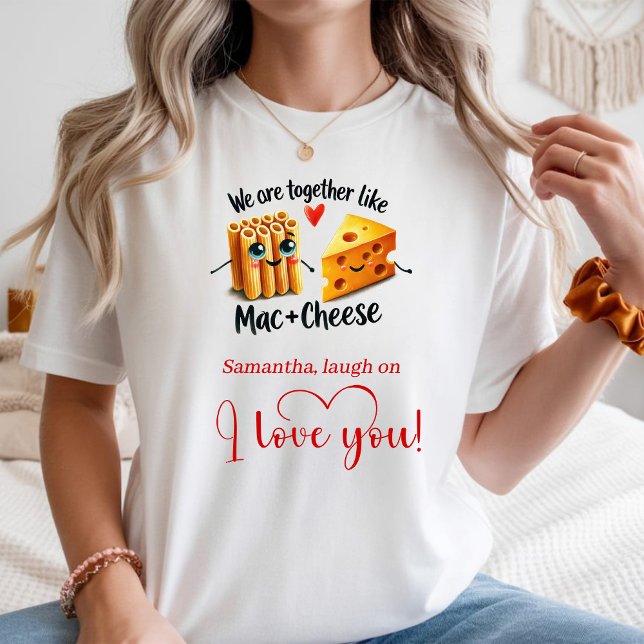 Camisa Personalizada de Presente do Dia dos Namora (Funny Foods Personalized Best Valentine Gift Shirt)