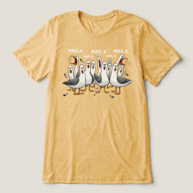 Camisa Personalizada de Professor com Gaivotas, Ca (Design frontal)