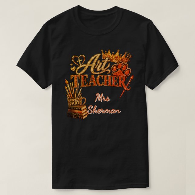 Camisa Personalizada de Professor de Arte (Frente do Design)