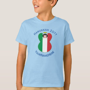 Camisa Personalizada do Anjo Italiano do Hanukkah 