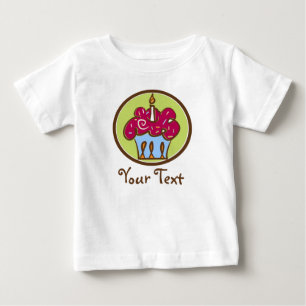 Camisa personalizada do cupcake do aniversário