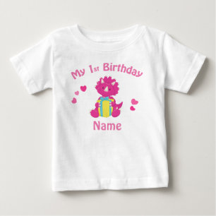 Camisa Personalizada Do Dinossauro Rosa Rosa De An