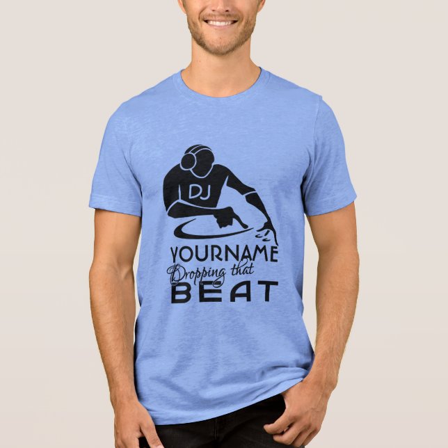 Camisa personalizada do DJ - escolha estilo e cor (Frente)