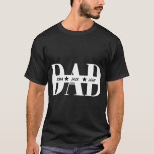 Camisa Personalizada do Papai Com Nomes dos Filhos