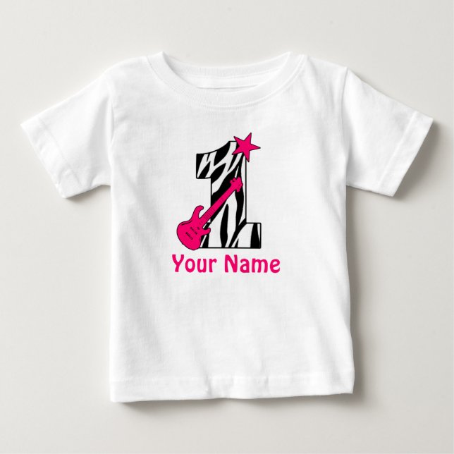 Camisa Personalizada do Rockstar Zebra primeiro an (Frente)