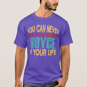 Camisa Personalizada Engraçada Royce Primeiro Nome
