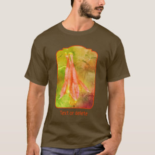 Camisa Personalizada Flor de Columbine Abstrata