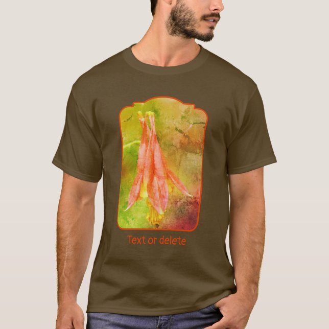 Camisa Personalizada Flor de Columbine Abstrata (Frente)