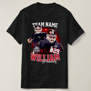 Camisa Personalizada Futebol Preto Vermelho Duas F